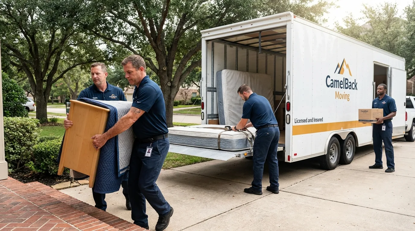 Crew loading residential truck for cross-state move from Glassboro, NJ